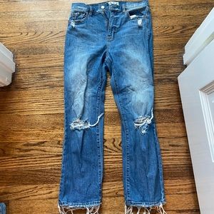 Faded Denim Demiboot jeans